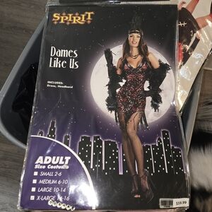 Hallowen costume flapper costume size 14/16 Brand new